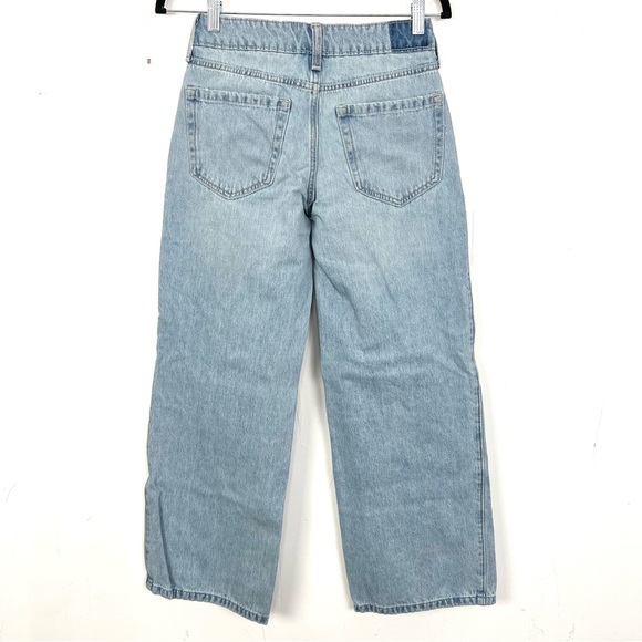 Hollister Low-Rise Baggy Jeans Size 000s W23 Short Light Wash Wide Leg - Picture 3 of 3